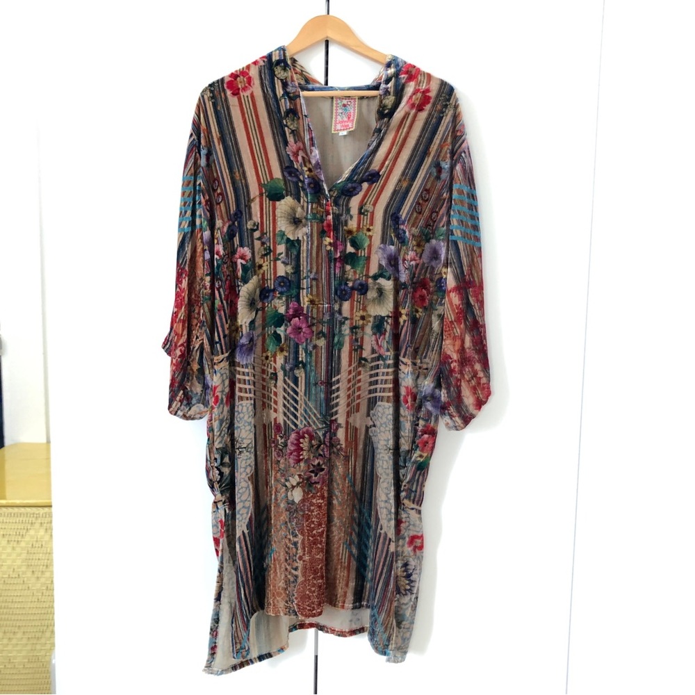 Johnny Was velvet tunic dress